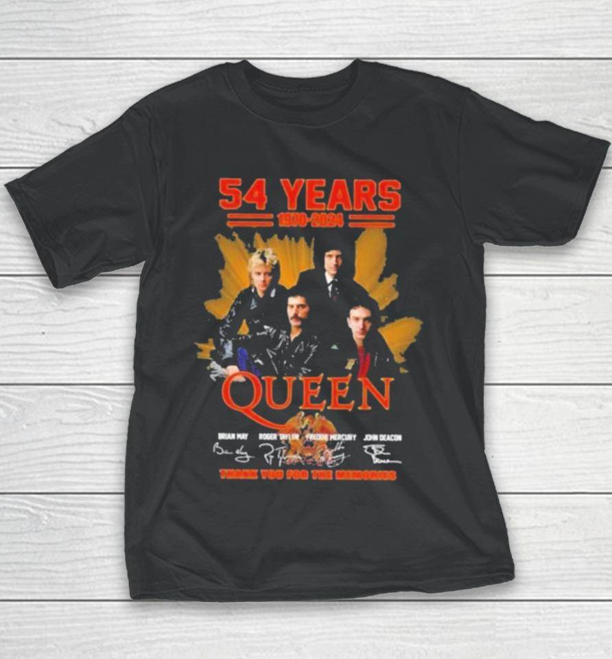 Queen 54 Year Of The Memories 1970 2024 Youth T-Shirt