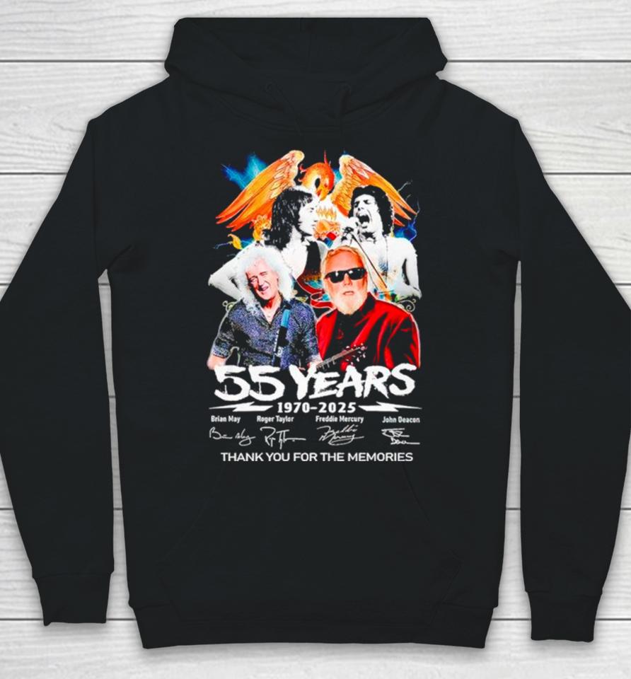Queen Band 55 Years Of 1970 2025 Thank You For The Memories Hoodie