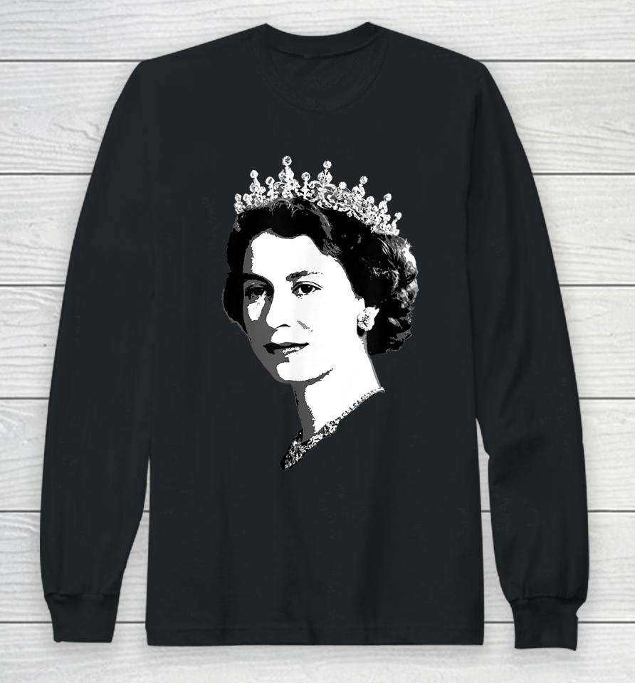 Queen Elizabeth Ii England Meme T-Shirt British Crown Britain Long Sleeve T-Shirt