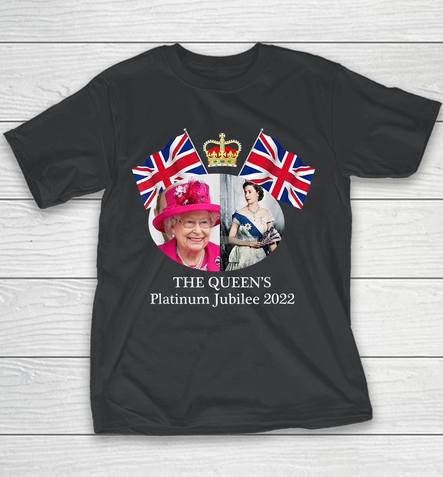 Queen Elizabeth Ii Platinum Jubilee 2022 Celibration Emblem Youth T-Shirt