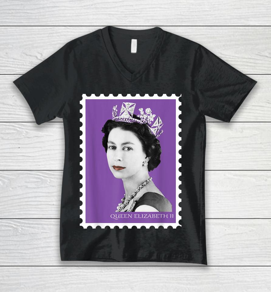 Queen Elizabeth Ii Unisex V-Neck T-Shirt