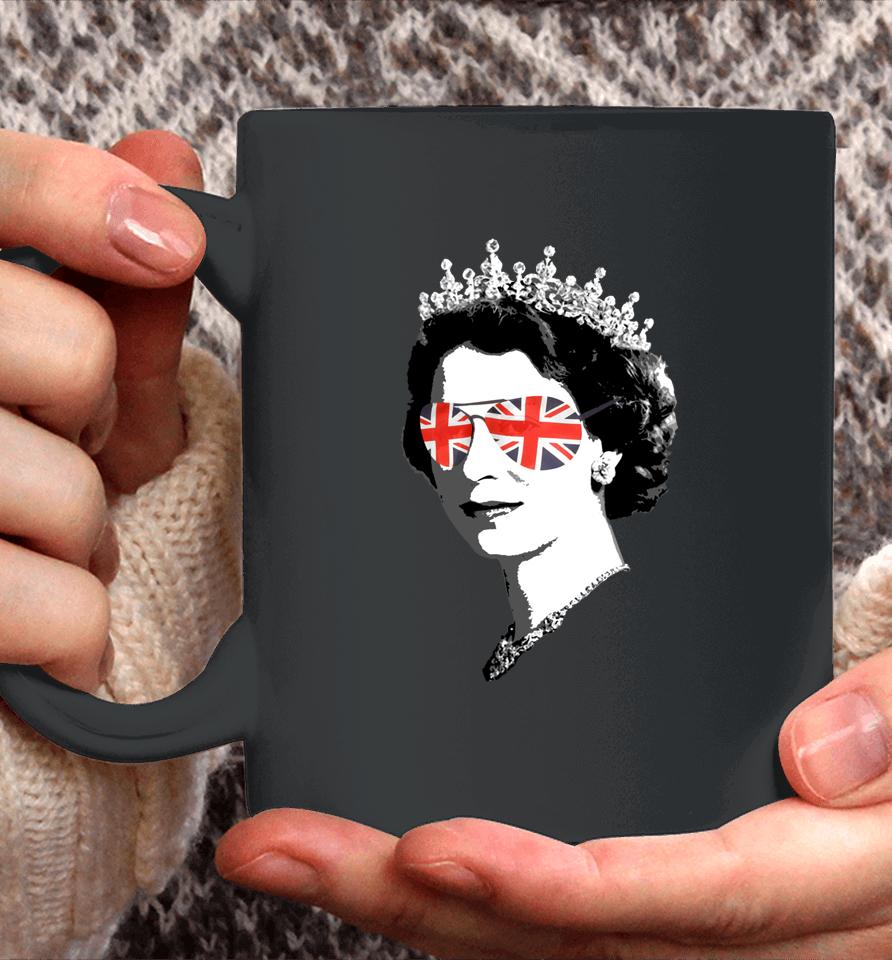 Queen Elizabeth Ii Sunglasses British Crown Union Jack Meme Coffee Mug