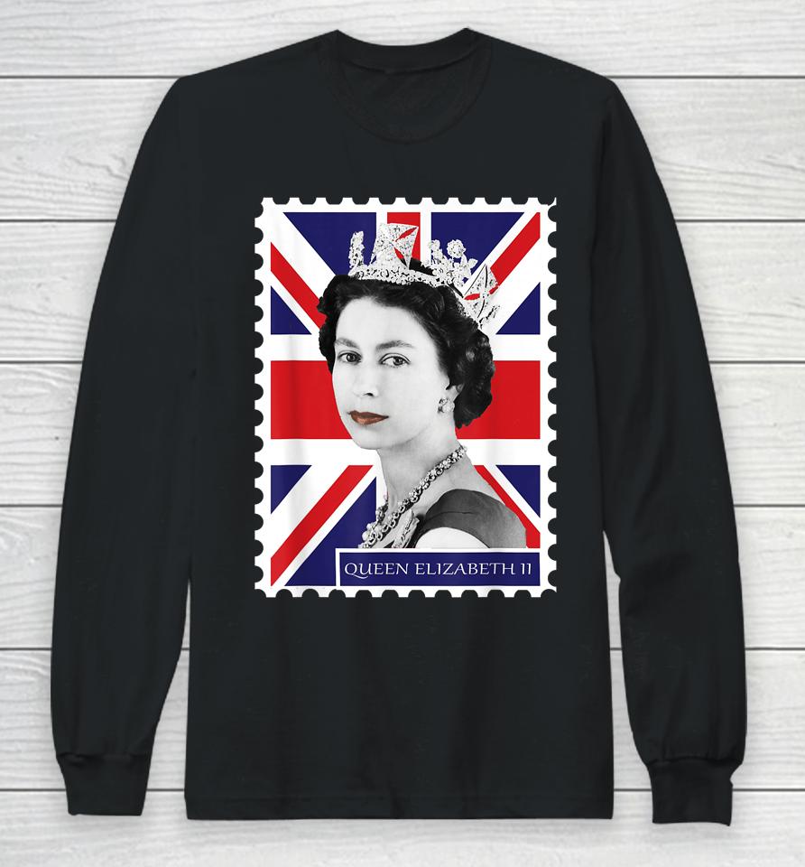Queen Elizabeth Ii Union Jack Long Sleeve T-Shirt