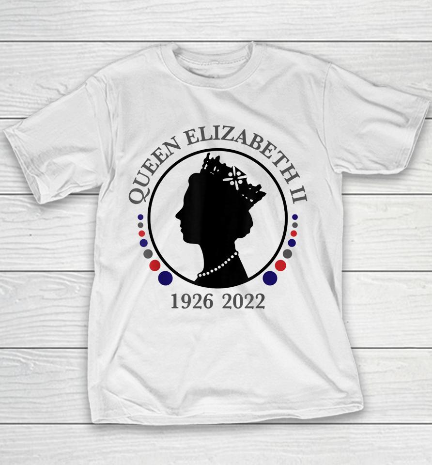 Queen Elizabeth's Ii Bristish Emblem Queen Of England 1926 - 2022 Youth T-Shirt