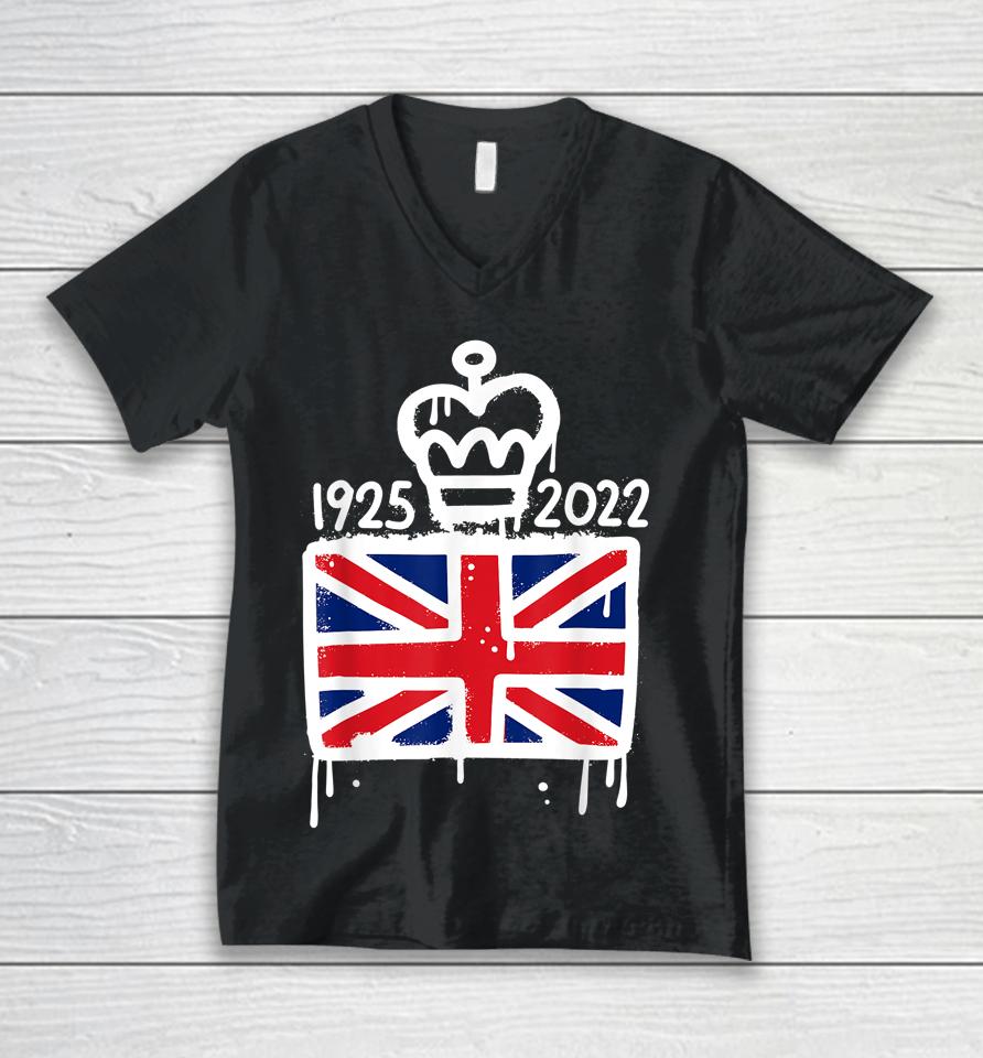 Queen Elizabeth's Ii British Crown Majesty Queen Elizabeth's Unisex V-Neck T-Shirt