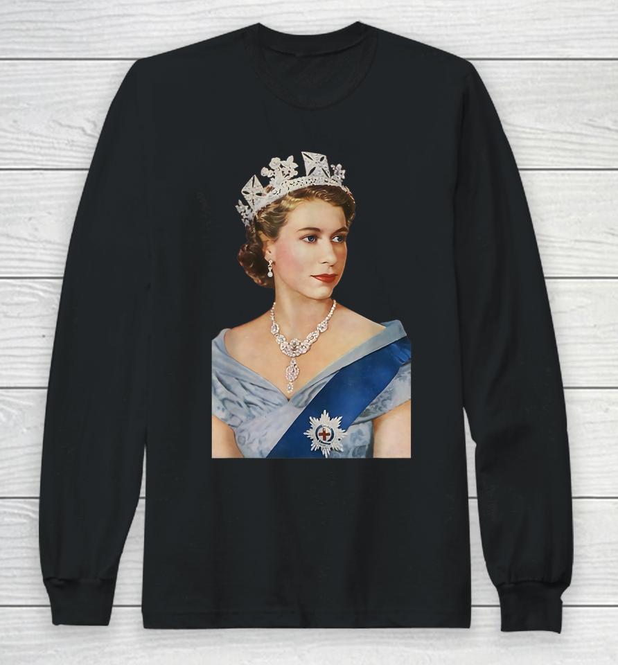 Queen Elizabeth's Ii British Crown Majesty Queen Elizabeth's Long Sleeve T-Shirt