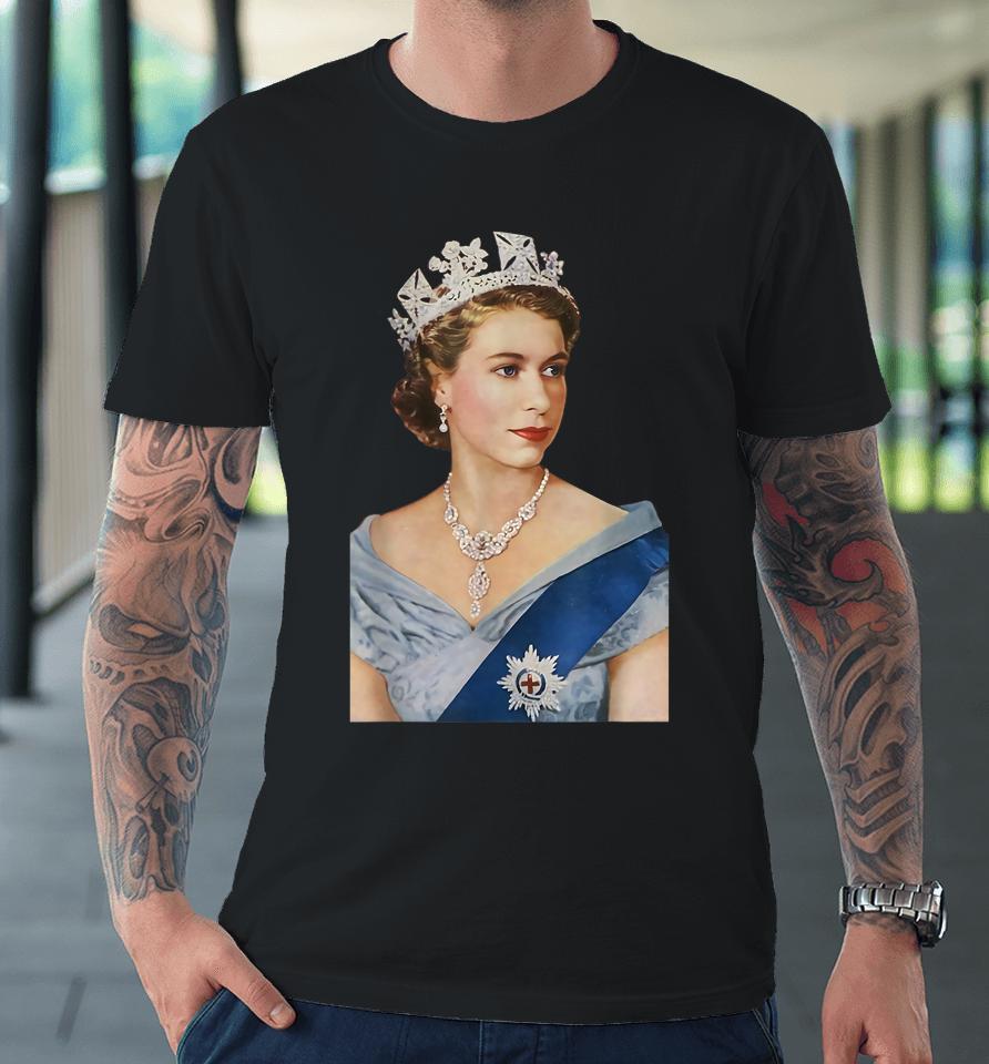 Queen Elizabeth's Ii British Crown Majesty Queen Elizabeth's Premium T-Shirt