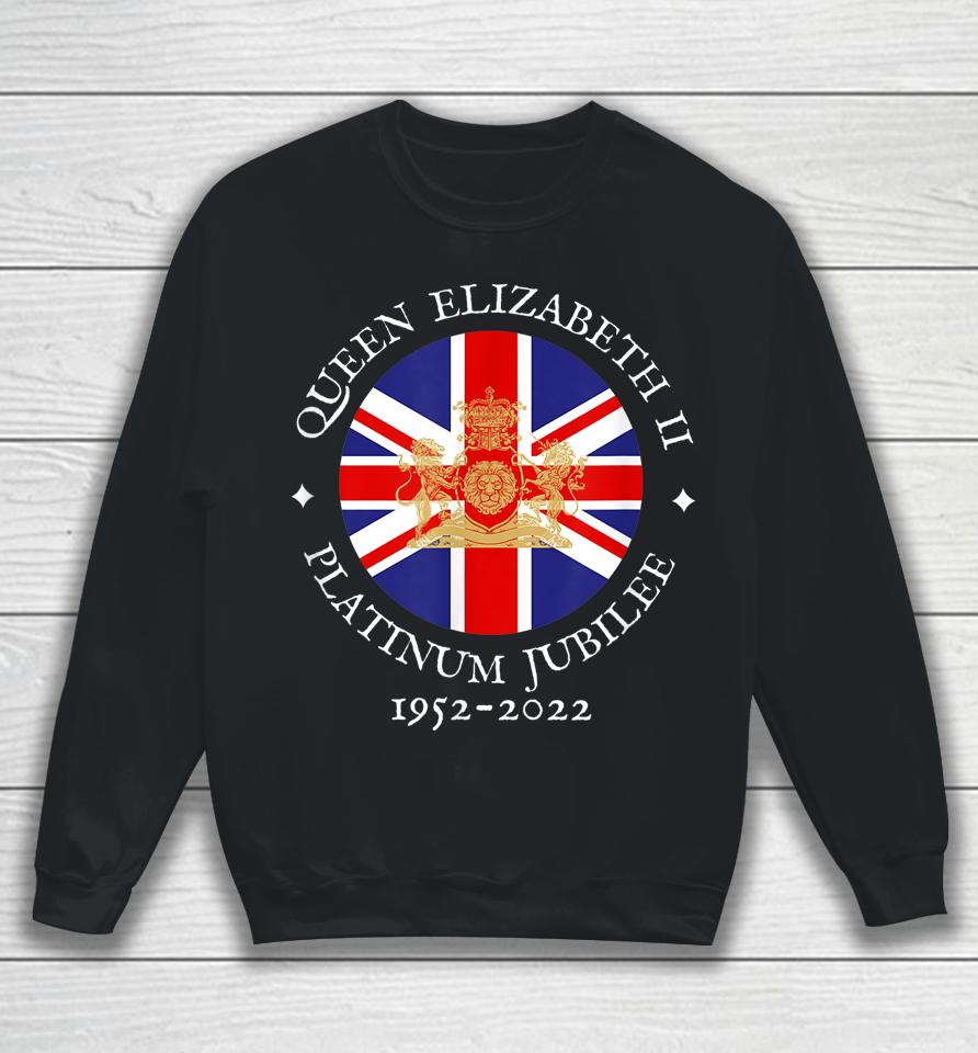 Queen Elizabeth's Platinum Jubilee 2022 Uk Union Jack Flag Sweatshirt