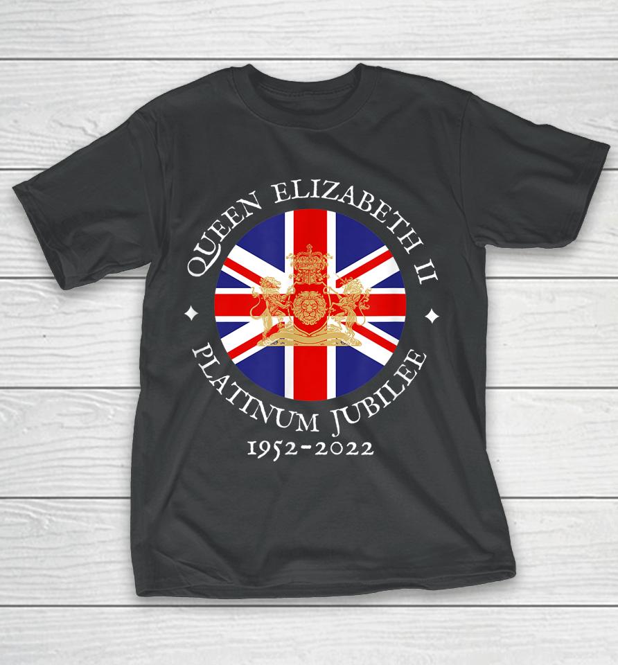 Queen Elizabeth's Platinum Jubilee 2022 Uk Union Jack Flag T-Shirt