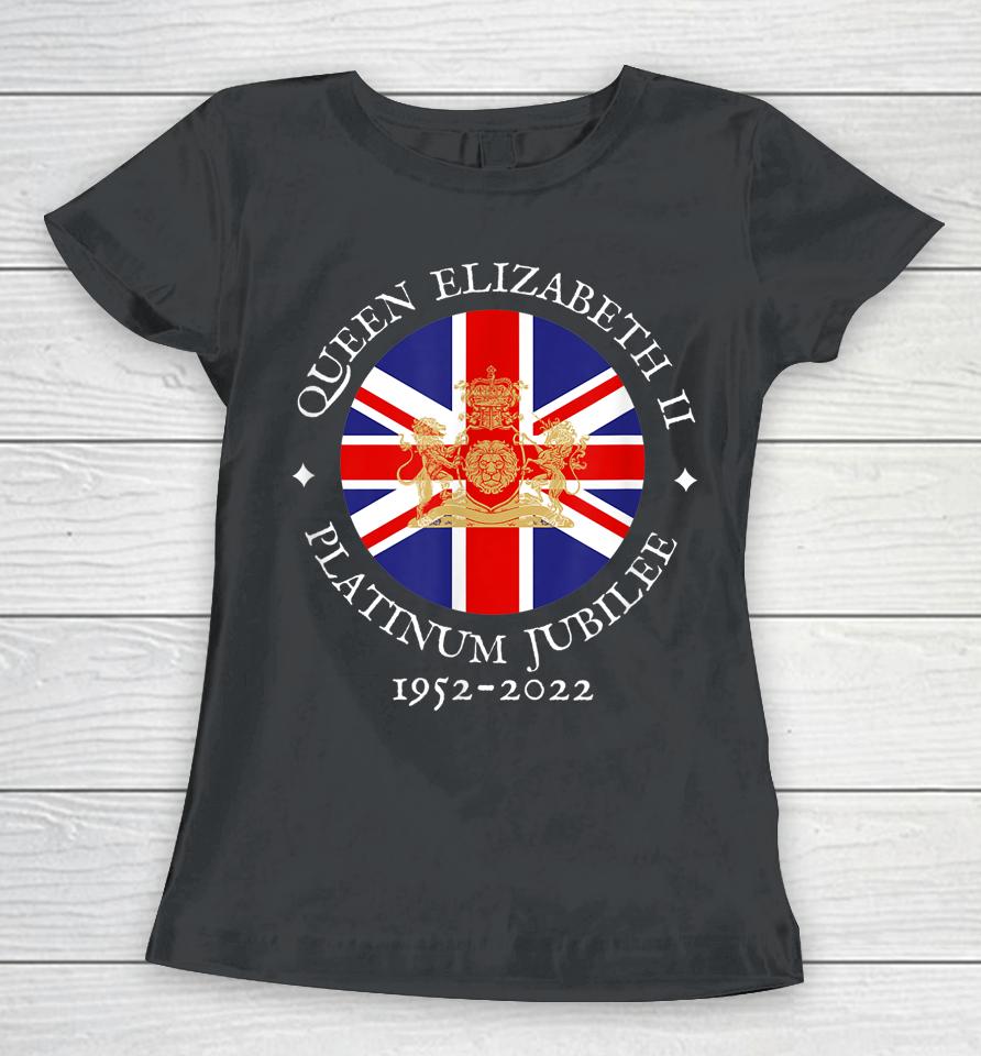 Queen Elizabeth's Platinum Jubilee 2022 Uk Union Jack Flag Women T-Shirt