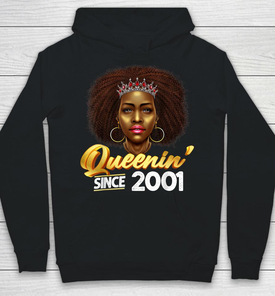 Queenin' Since 2001 21St Birthday African American Gifts Hoodie
