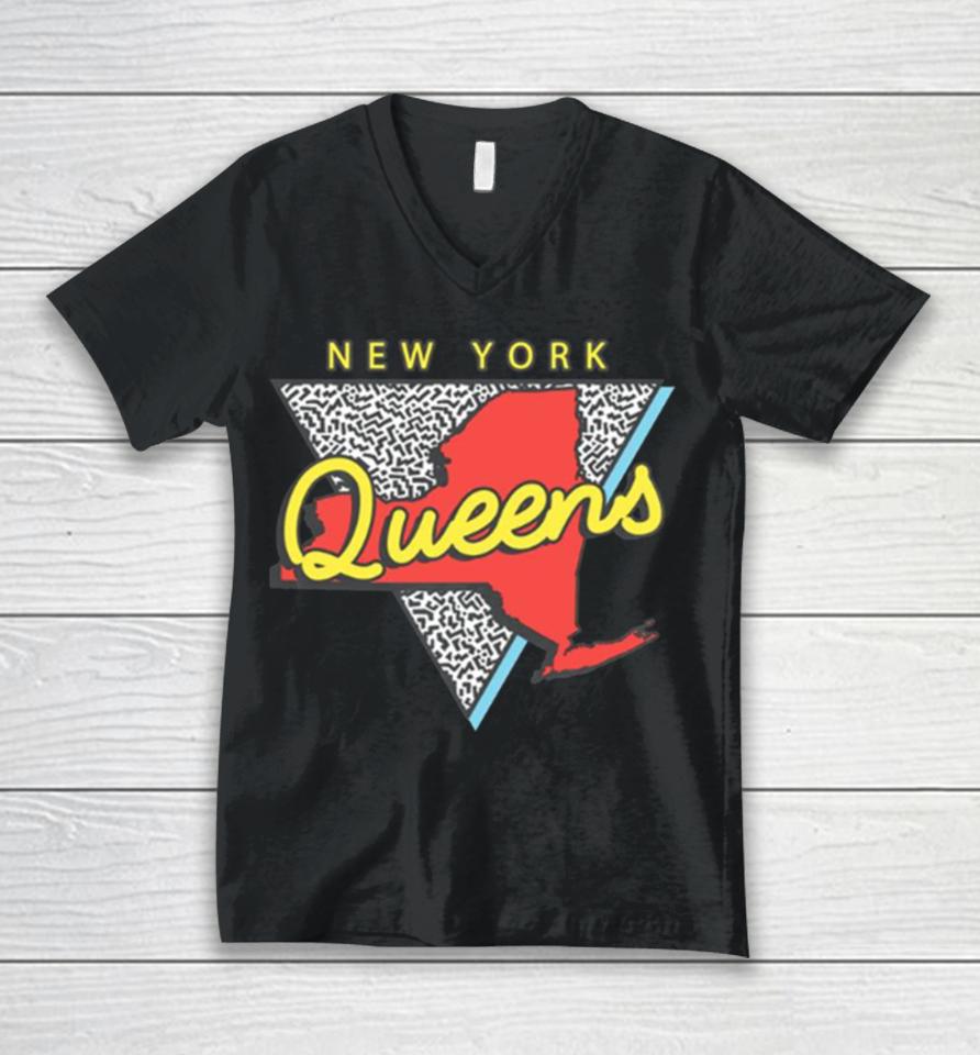 Queens New York Souvenirs Ny Vintage Unisex V-Neck T-Shirt