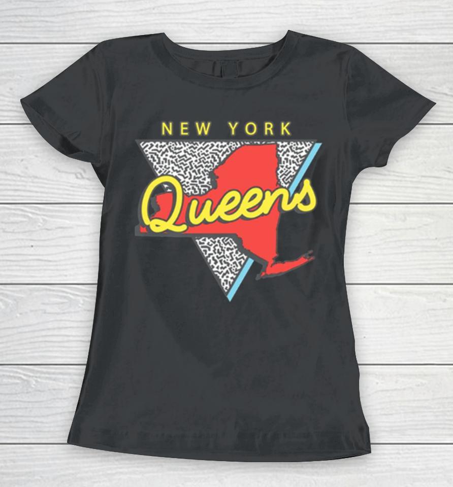 Queens New York Souvenirs Ny Vintage Women T-Shirt