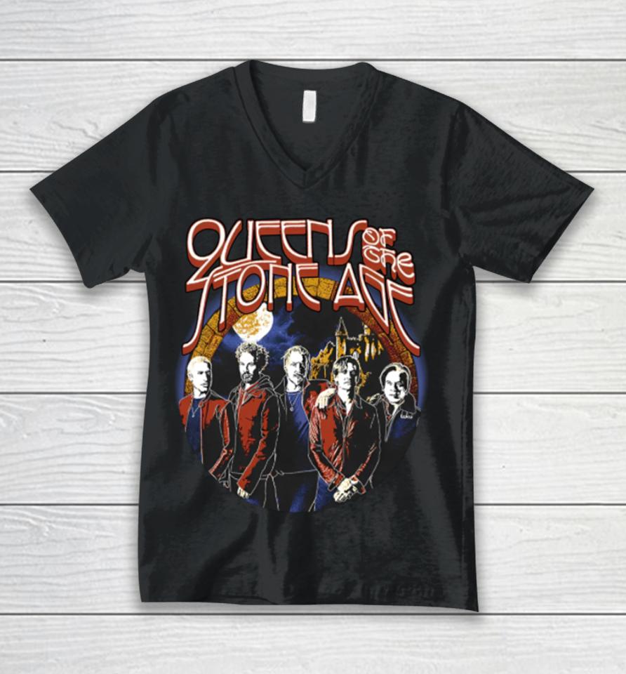 Queens Of The Stone Age Merch Qotsa Classics Photo Unisex V-Neck T-Shirt