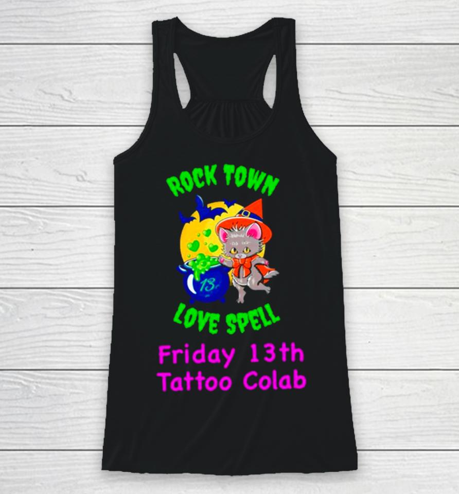 Raccoon Rock Town Love Spell Friday 13Th Tattoo Collab Racerback Tank