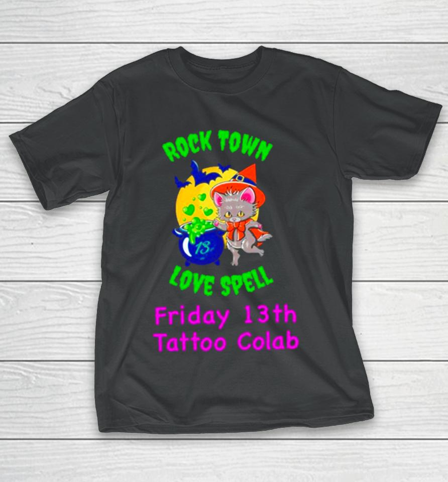 Raccoon Rock Town Love Spell Friday 13Th Tattoo Collab T-Shirt