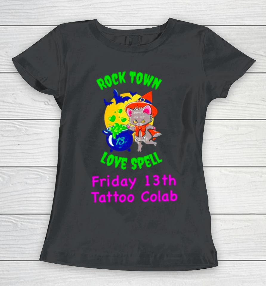 Raccoon Rock Town Love Spell Friday 13Th Tattoo Collab Women T-Shirt