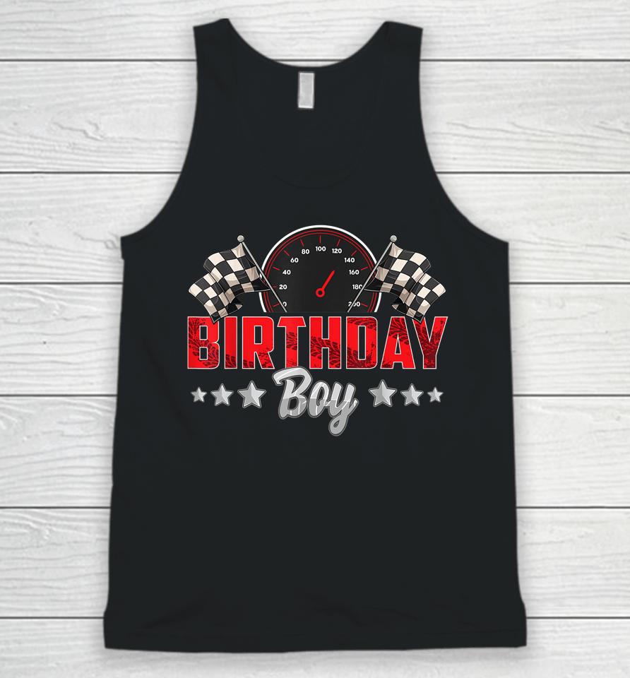 Race Car Birthday Party Racing Family Birthday Boy Pit Crew Unisex Tank Top