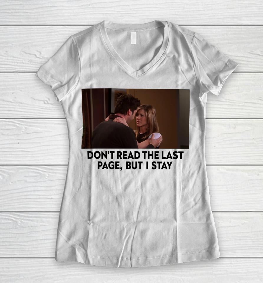 Rachel &Amp; Ross New Years Day Don’t Read The Last Page But I Stay Women V-Neck T-Shirt