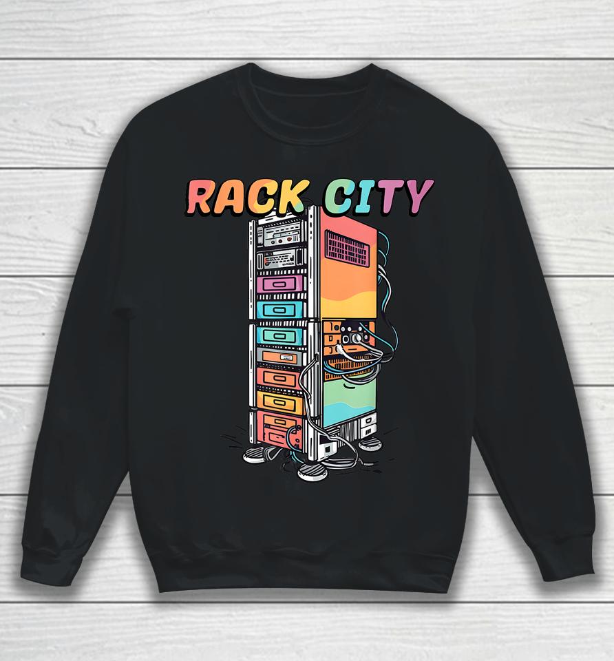 Rack City Network Server Rack - Network Engineer Homelab Sweatshirt