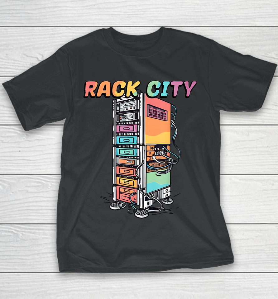Rack City Network Server Rack - Network Engineer Homelab Youth T-Shirt