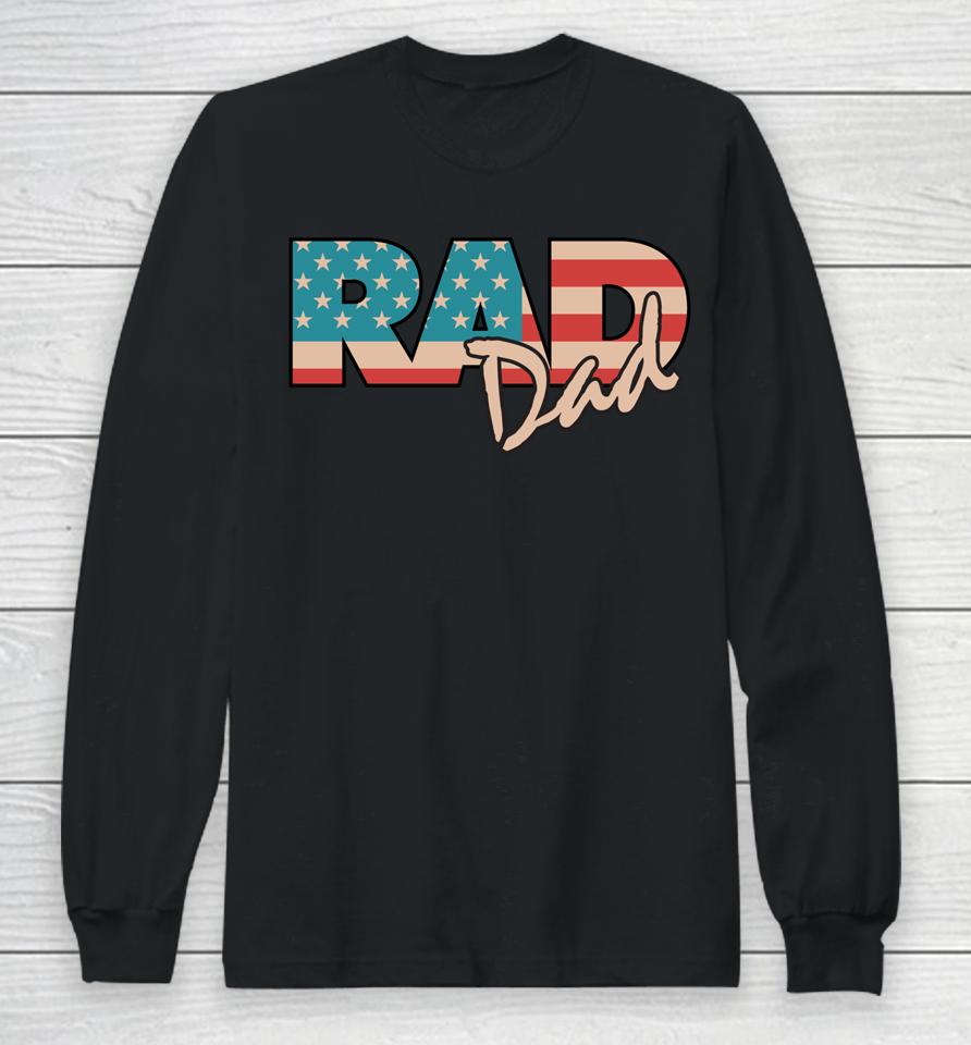 Rad Dad 1990'S Retro Gift For Farther Long Sleeve T-Shirt