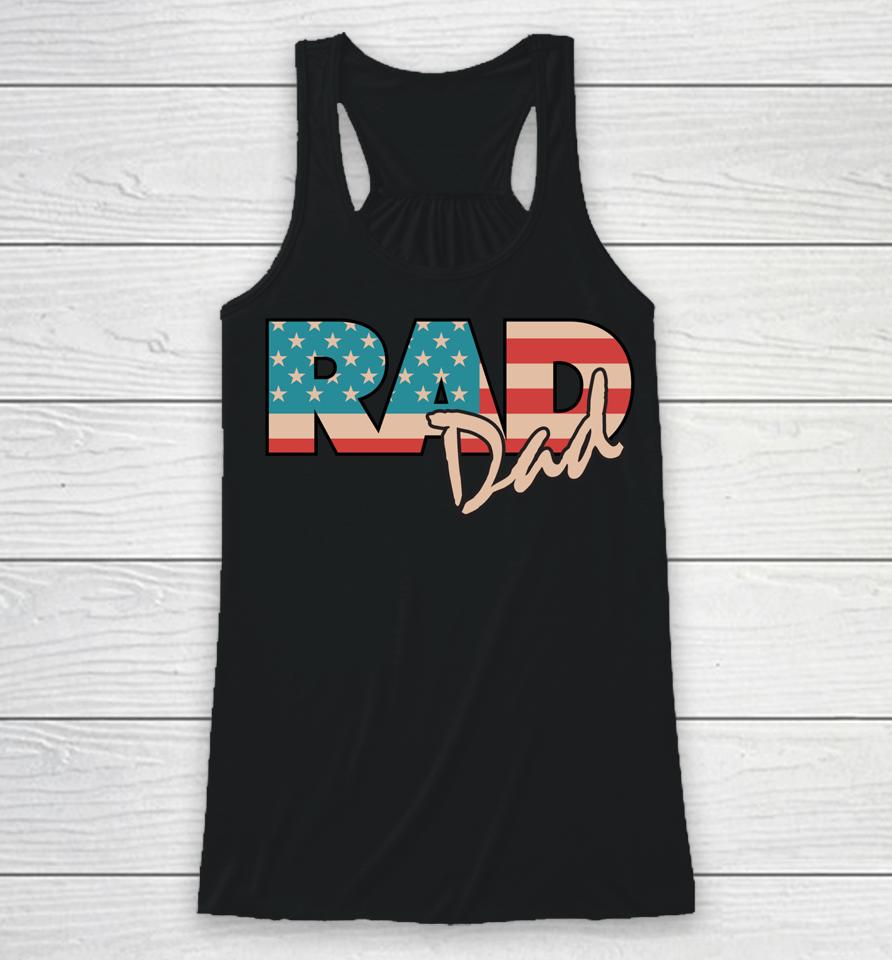 Rad Dad 1990'S Retro Gift For Farther Racerback Tank