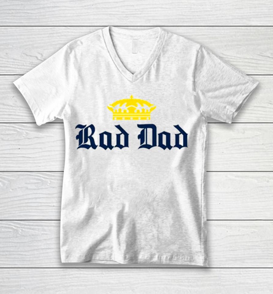 Rad Dad Cerveza Logo Unisex V-Neck T-Shirt