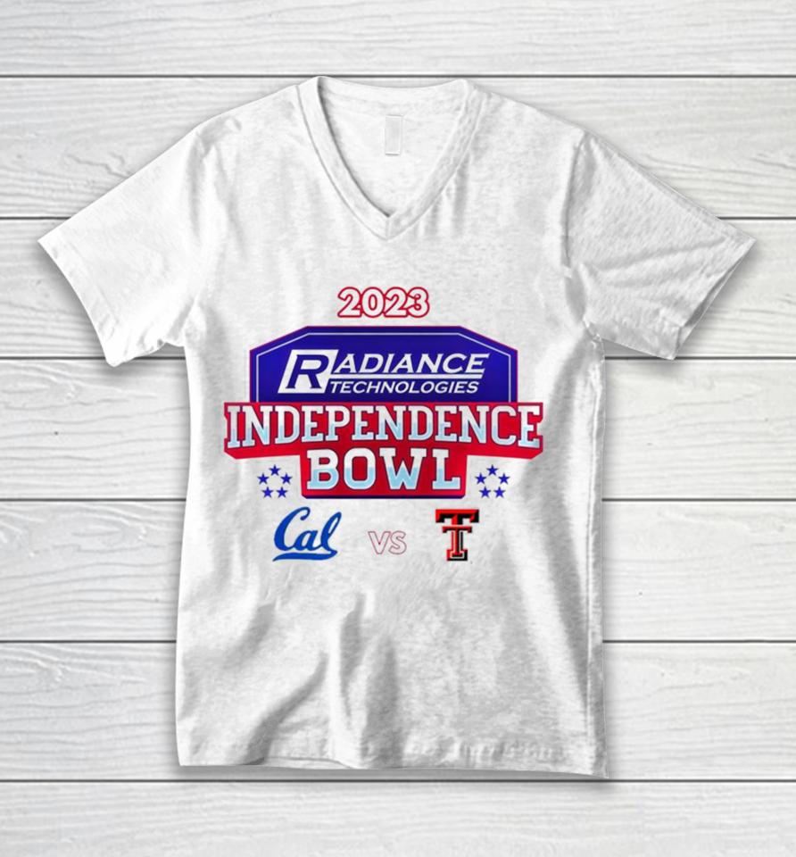 Radiance Technologies Independence Bowl California Vs Texas Tech Independence Stadium Shreveport La Espn Event Unisex V-Neck T-Shirt