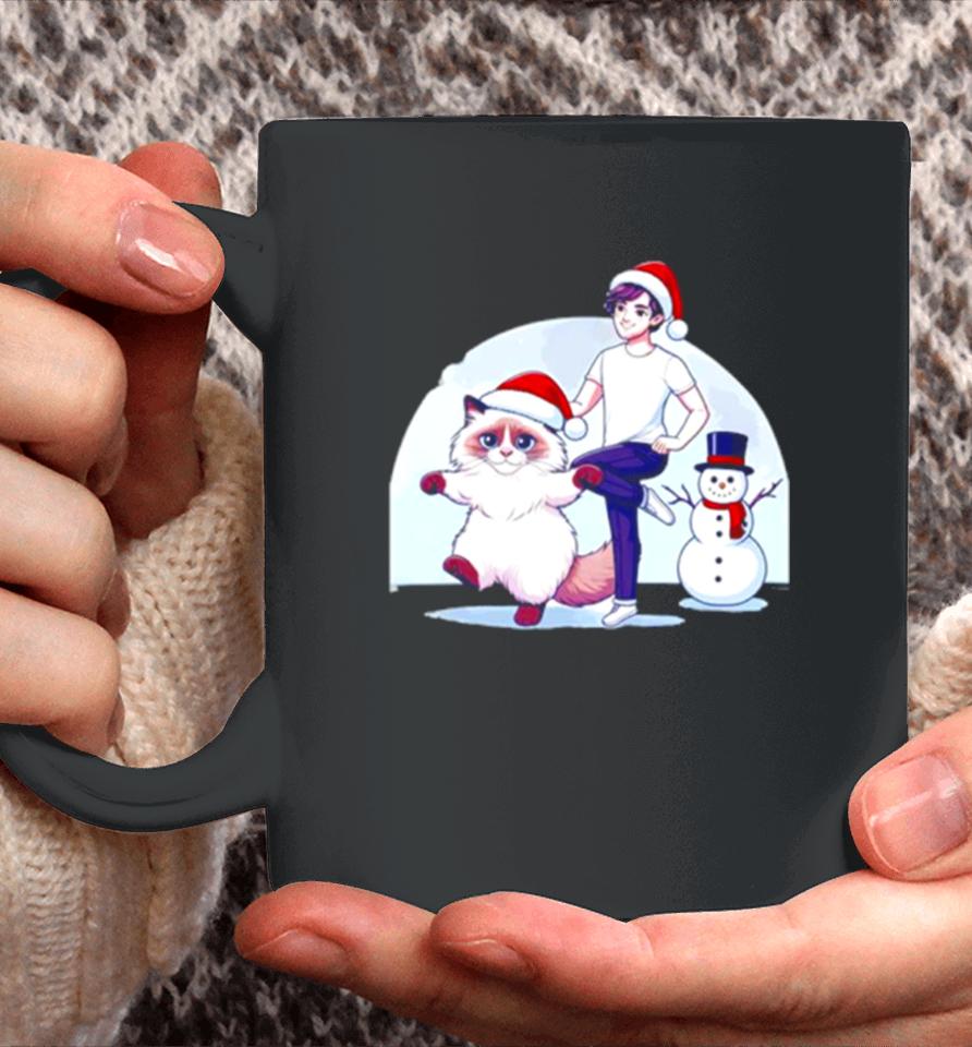 Ragdoll Cat Snowman Christmas Coffee Mug