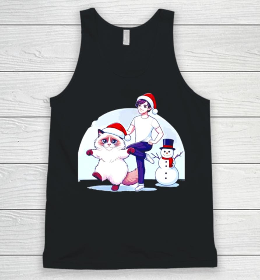 Ragdoll Cat Snowman Christmas Unisex Tank Top