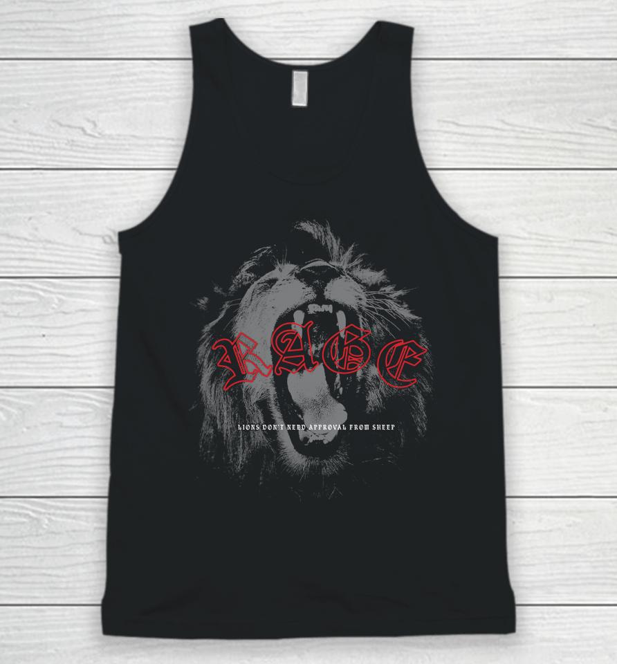 Rage Lion Don't Need Approval From Sheep Unisex Tank Top
