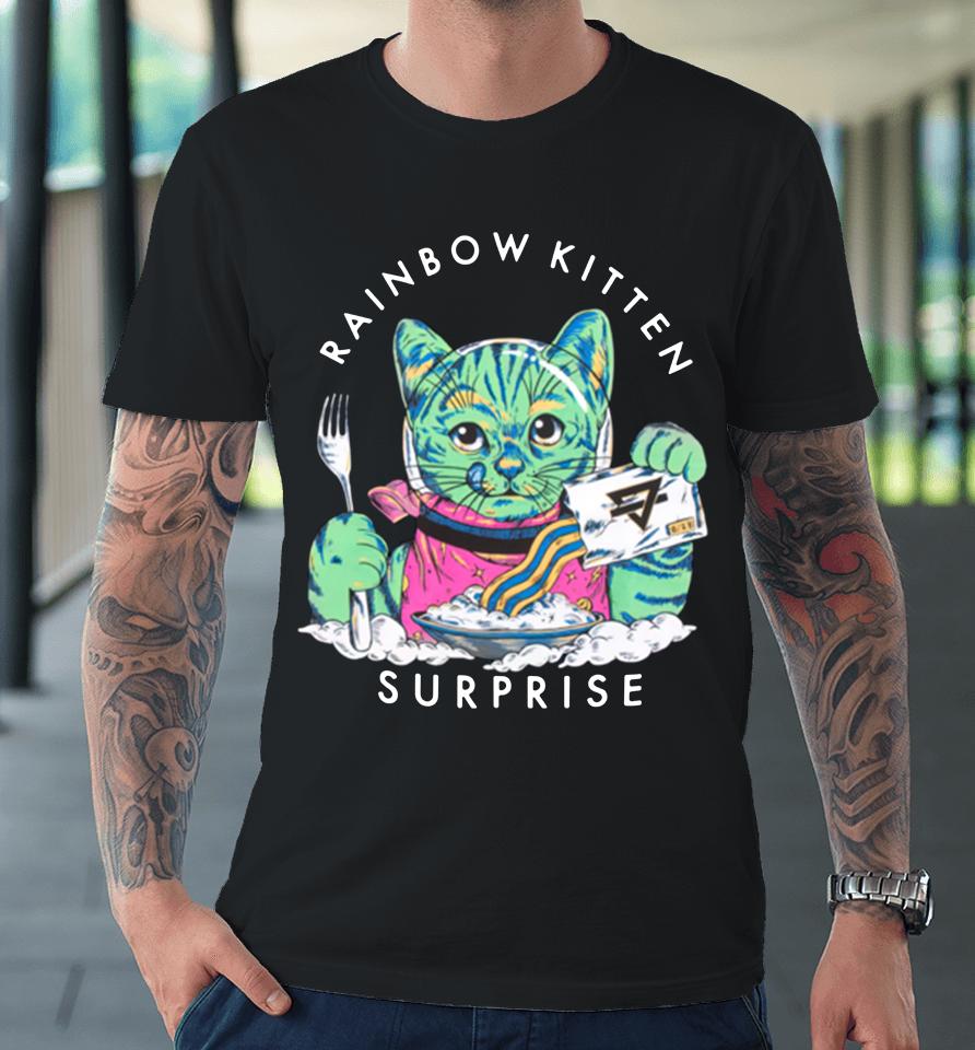 Rainbow Kitten Surprise Merch Space Kitty Breakfast Premium T-Shirt