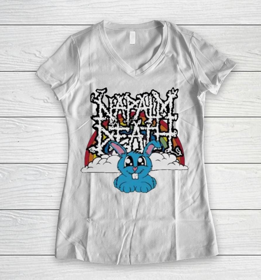 Rainbow Napalm Death Women V-Neck T-Shirt