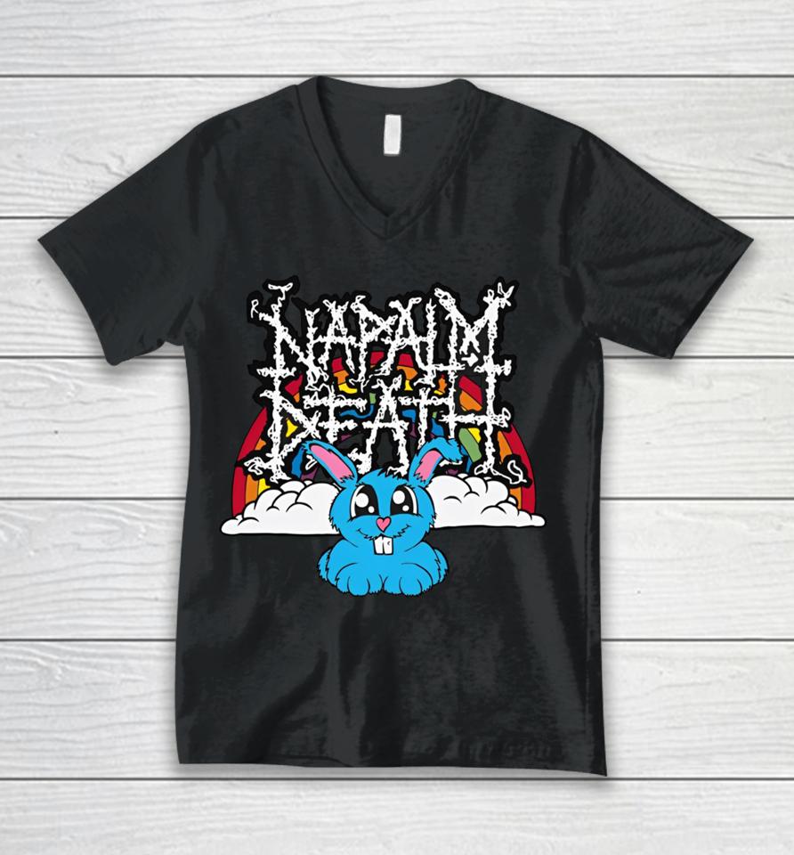 Rainbow Napalm Death Unisex V-Neck T-Shirt