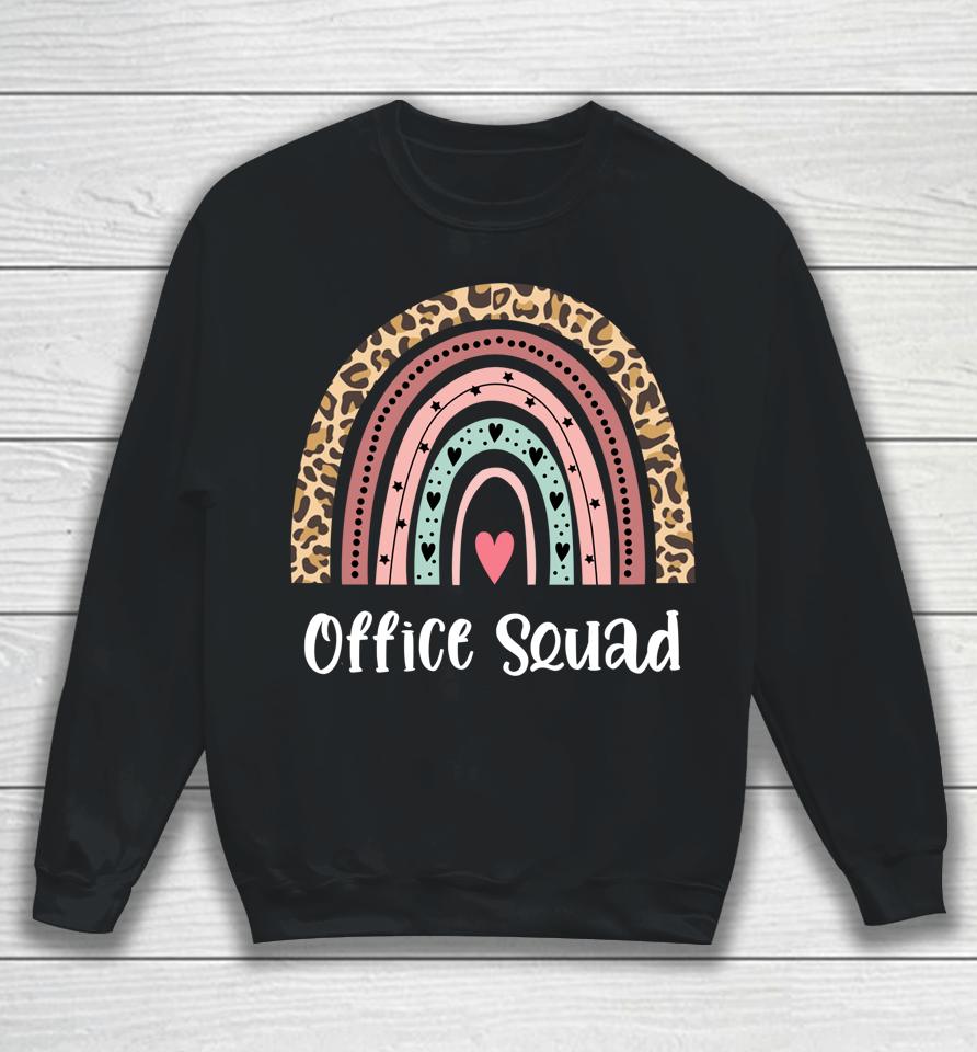 Rainbow Office Squad School Secretary Office Staff Clerk Sweatshirt