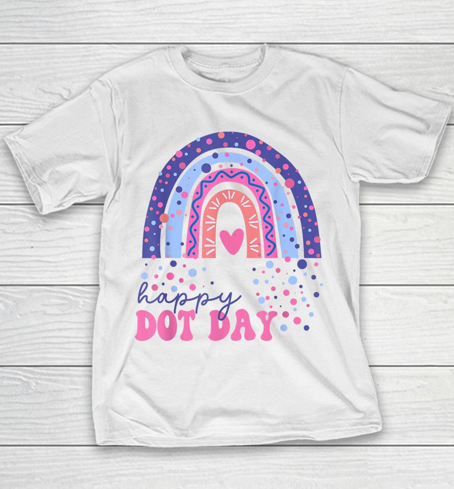 Rainbow Polka Dot Happy Dot Day Youth T-Shirt