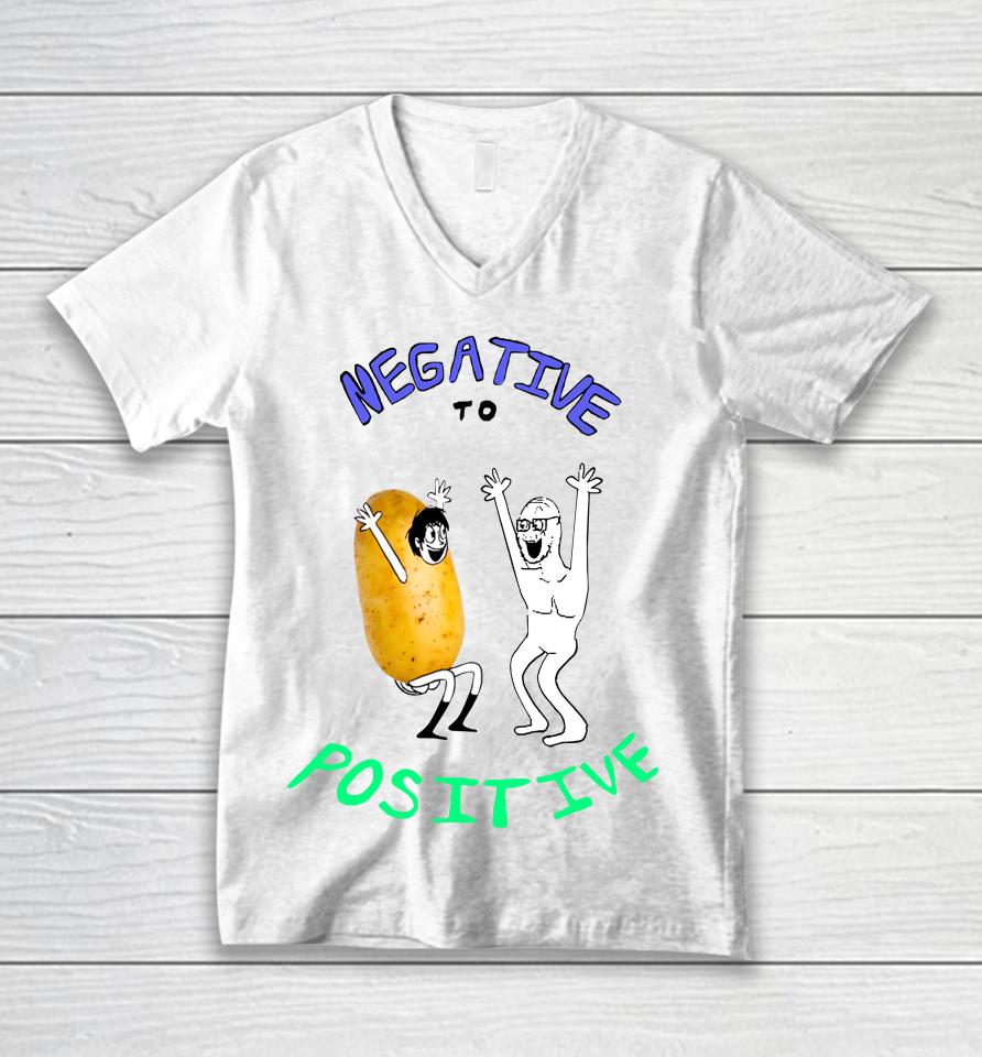 Rainingketchup Negative To Positive Unisex V-Neck T-Shirt