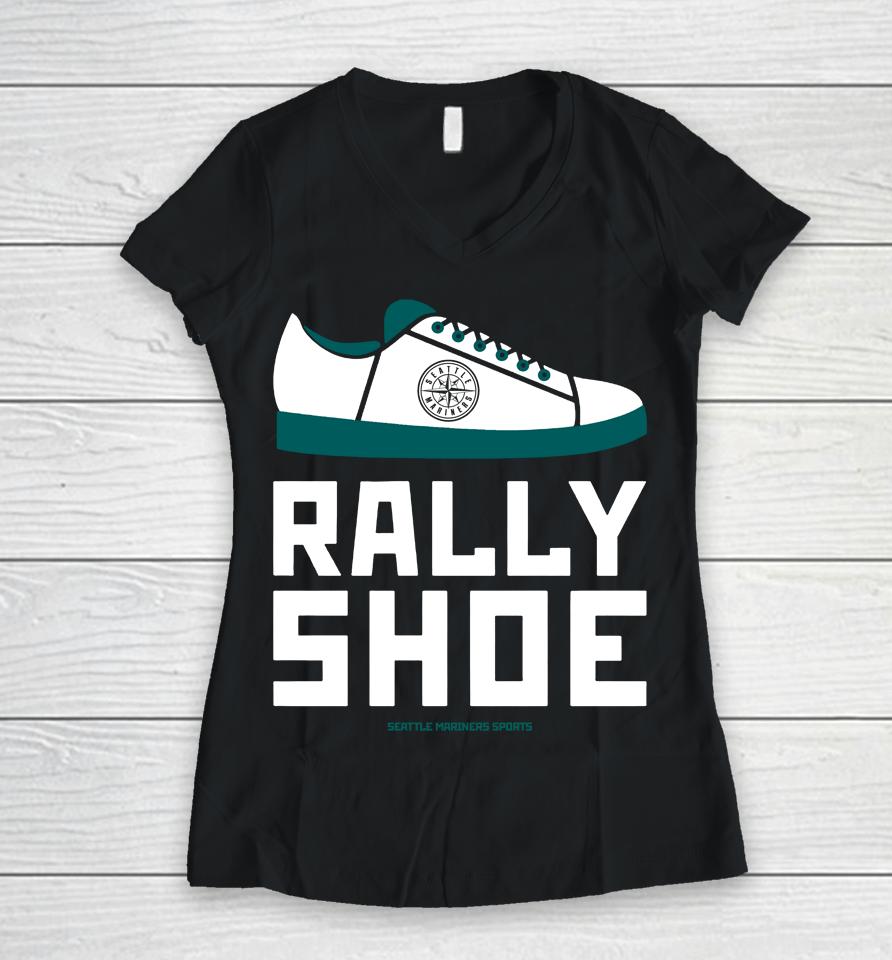 Rally Shoe Seattle Mariners Women V-Neck T-Shirt