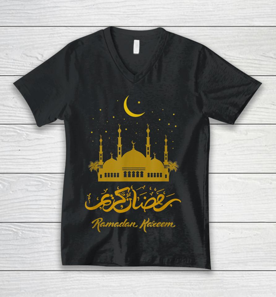 Ramadan Kareem Islamic Fasting Unisex V-Neck T-Shirt