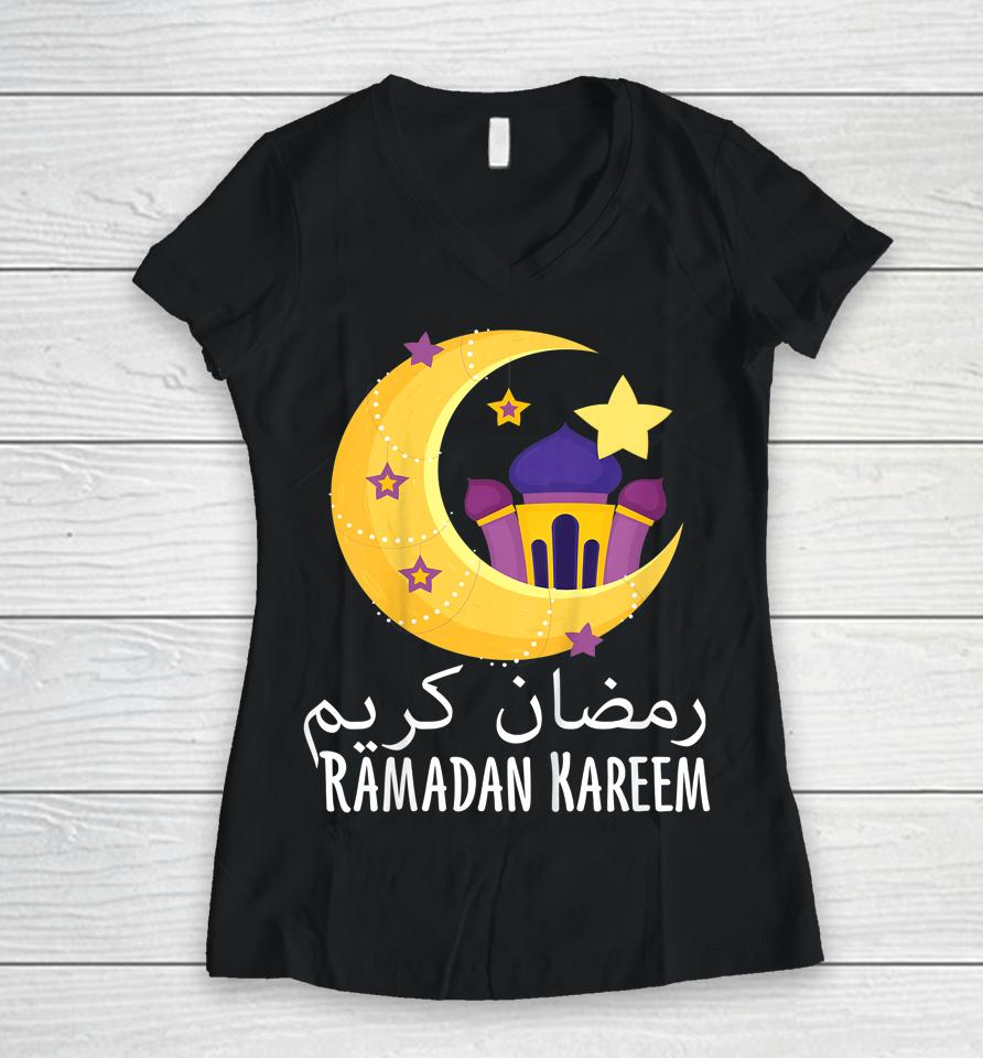 Ramadan Kareem Kids Ramadan Women V-Neck T-Shirt