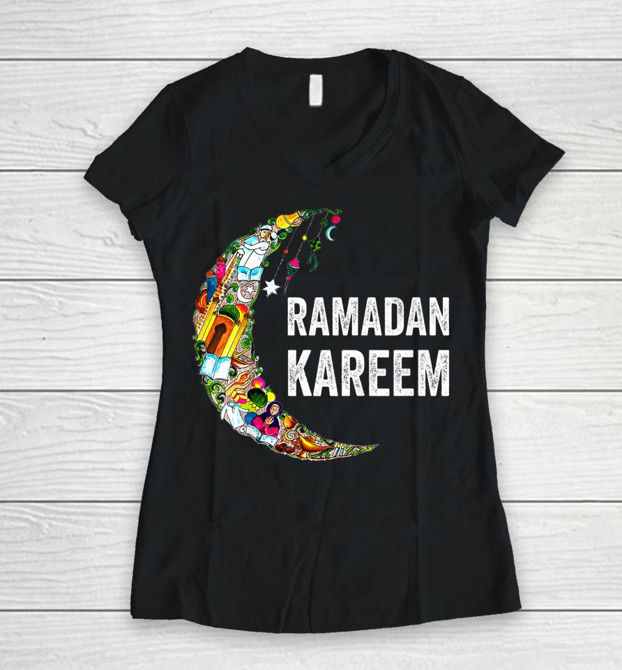 Ramadan Kareem Women V-Neck T-Shirt
