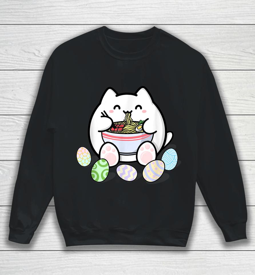 Ramen Cat Kawaii Anime Tee Japanese Sweatshirt