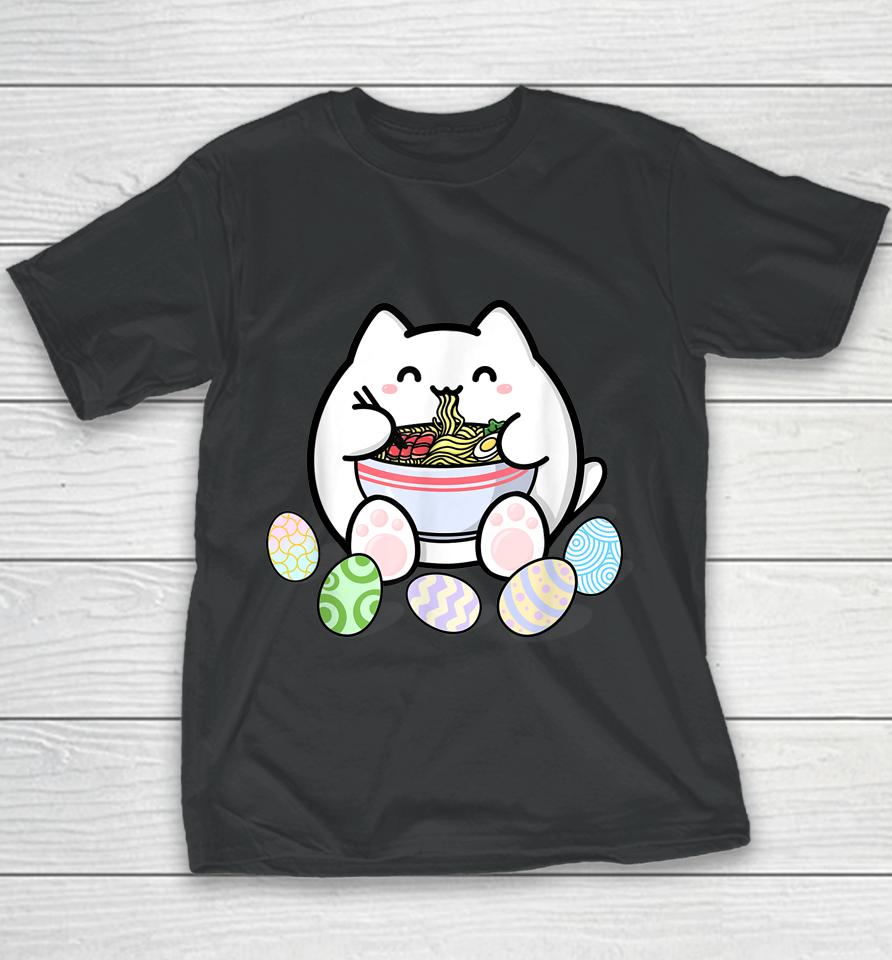 Ramen Cat Kawaii Anime Tee Japanese Youth T-Shirt