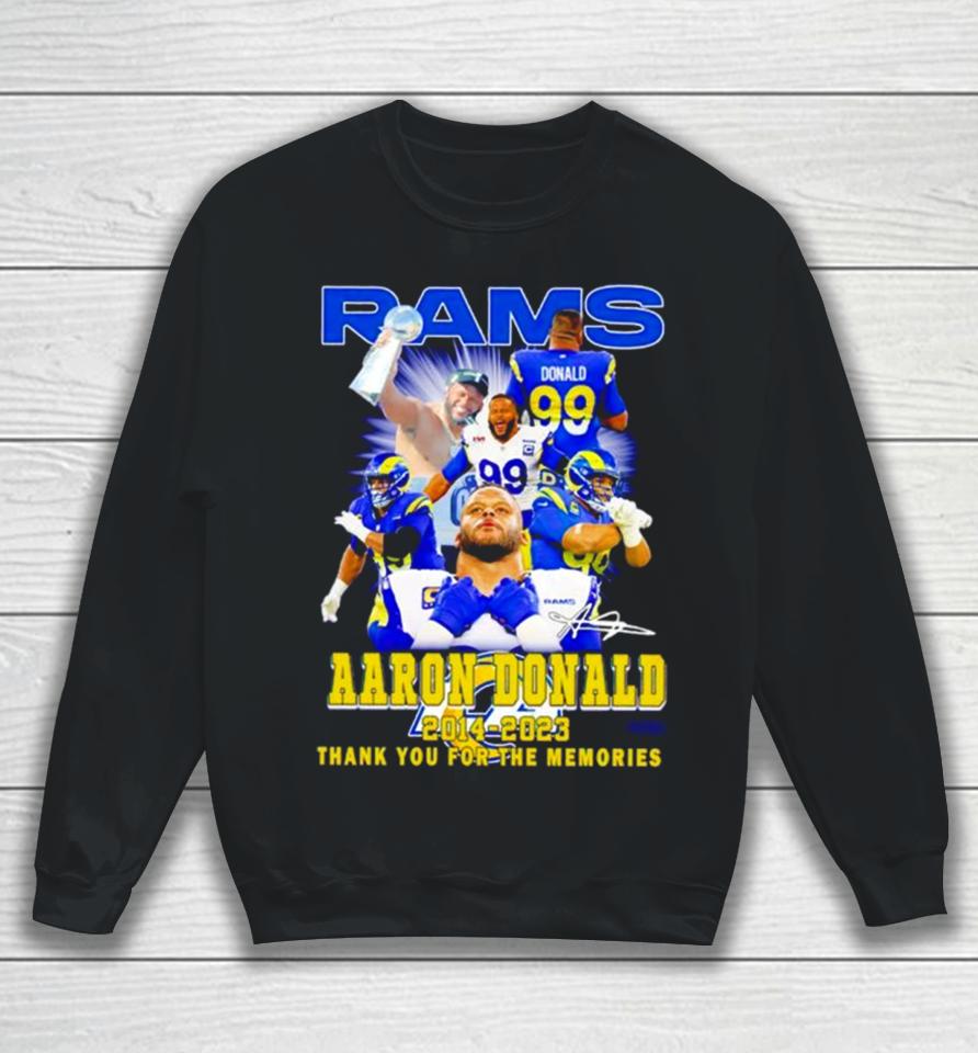 Rams Aaron Donald 2014 2023 Thank You For The Memories Sweatshirt