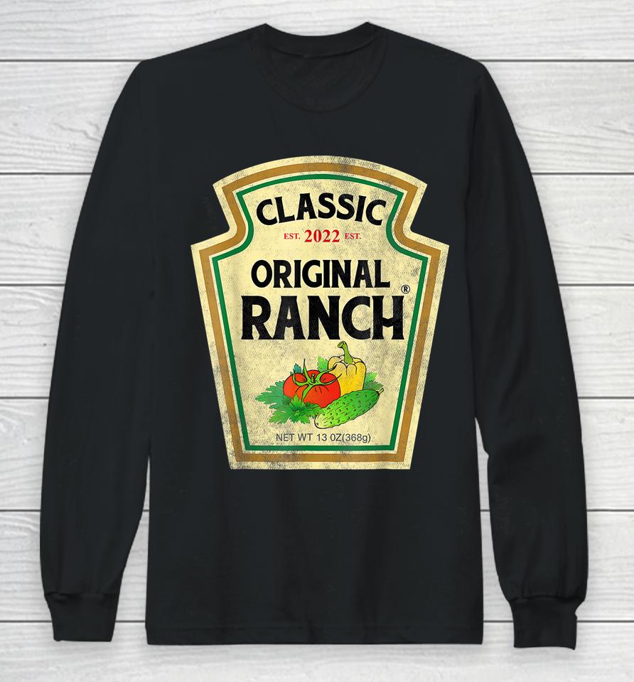 Ranch Sauce Green Salad Dressing Halloween Costume Matching Long Sleeve T-Shirt