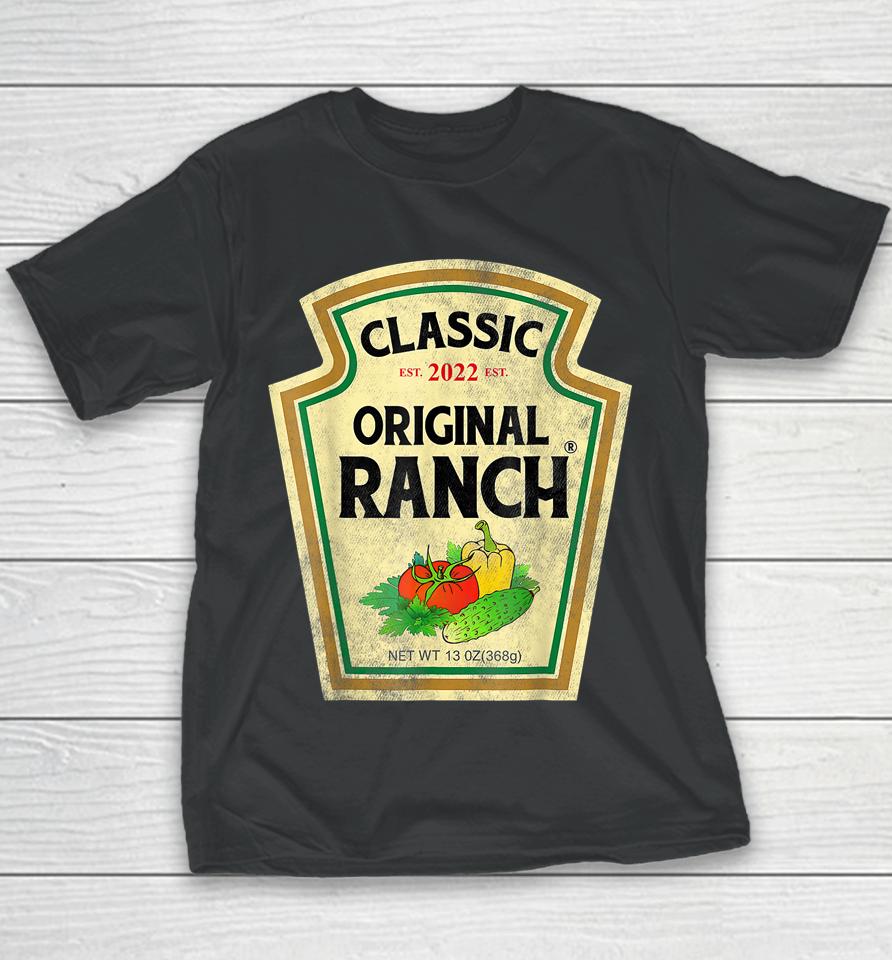 Ranch Sauce Green Salad Dressing Halloween Costume Matching Youth T-Shirt