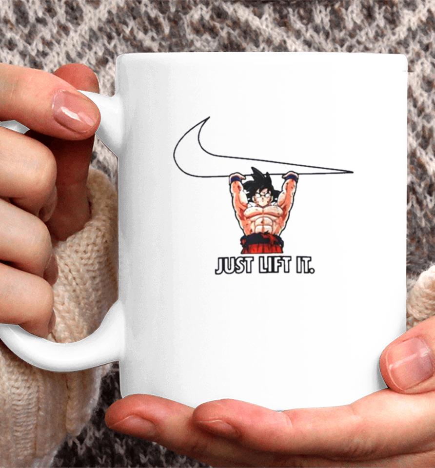 Rare Nike Logo Goku Just Lift It Coffee Mug
