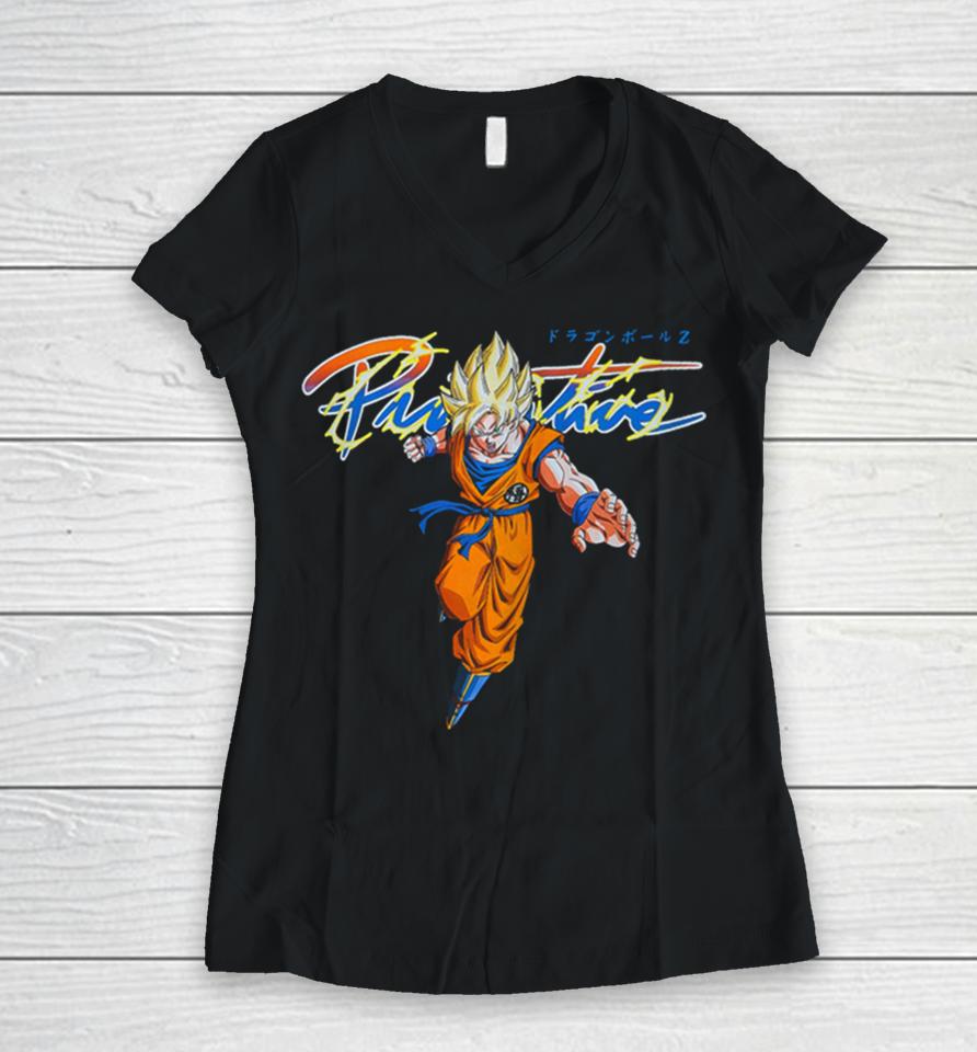 Rare Vintage Primitive Dragon Ball Z Goku Women V-Neck T-Shirt