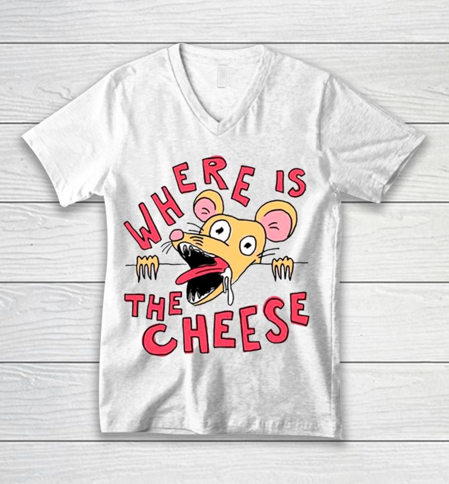 Rat Where Is The Cheese Unisex V-Neck T-Shirt